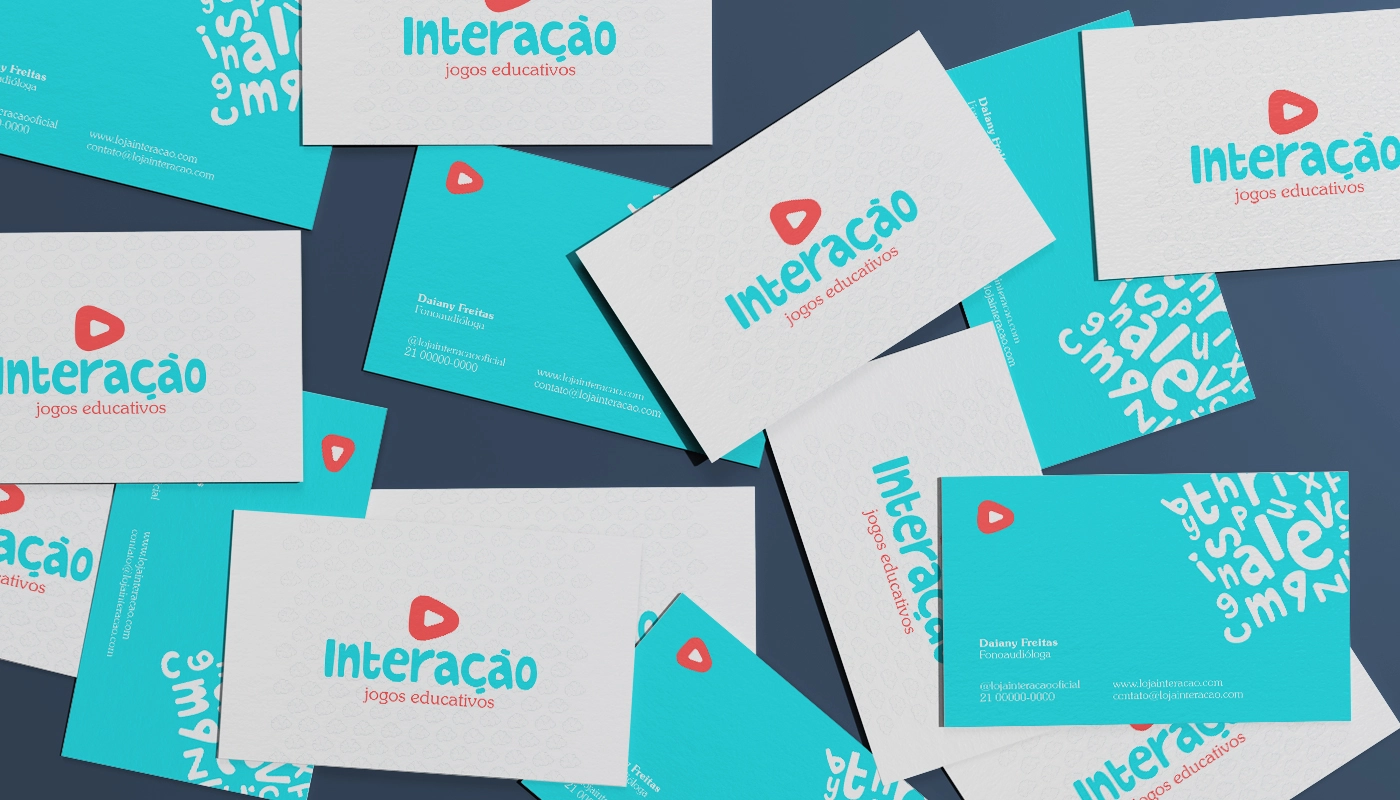 Cartao de Visitas cartas Anderson Melo Designer Gráfico Identidade Visual Social Media Logomarca Logo Anson IDV Loja Interação Jogos terapeuticos